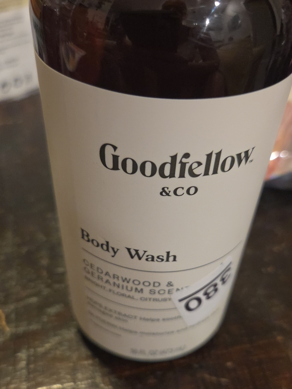 Goodfellow & Co Body Wash in White and Brown Bottle